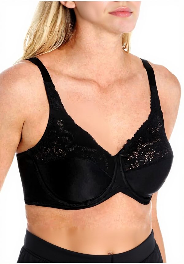 Bali Minimizer Bra Lace Trim Underwire Full Coverage Women
