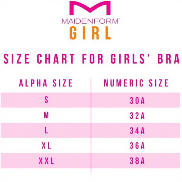 Maidenform Girls Training Bra Wireless Comfort Everyday