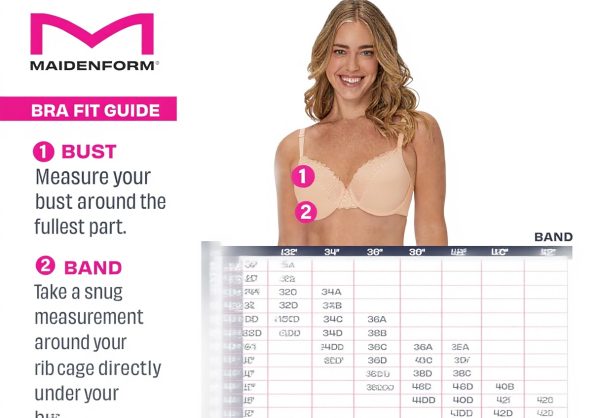 Maidenform T-Shirt Bra Womens Underwire Convertible Straps