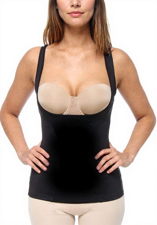 Flexees Shapewear Vest Womens Comfort Control Modern Black