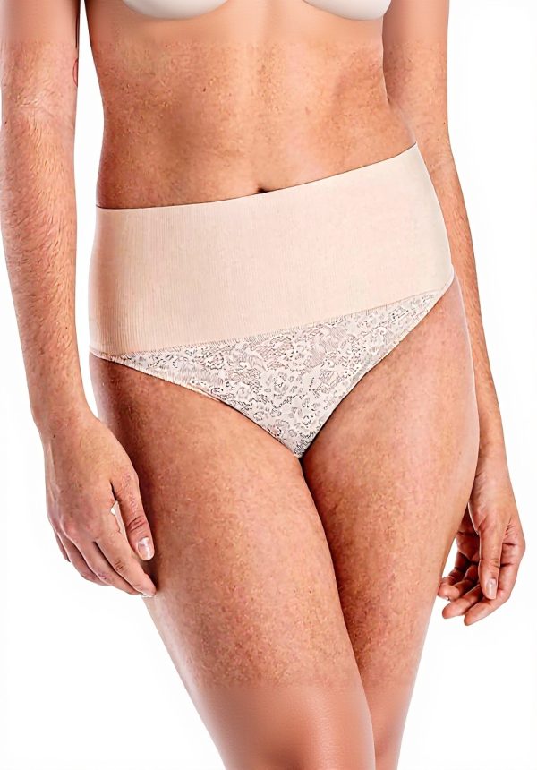 Maidenform Tame Your Tummy Thong Shapewear Lace Control