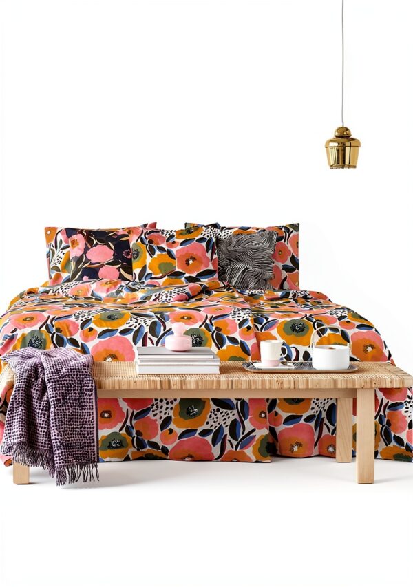Marimekko Rosarium Duvet Set Cotton Percale Bedding-3