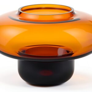 Marimekko Fyr Tealight Holder Brown Glass Designer-0