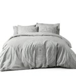 Marimekko Cotton Comforter Set Grey Designer Bedding-0