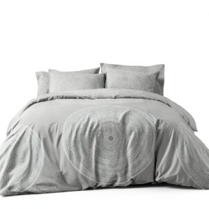 Marimekko Cotton Comforter Set Grey Designer Bedding-0