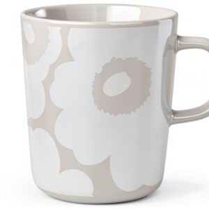 Marimekko Oiva Unikko Porcelain Mug White Floral Design-0
