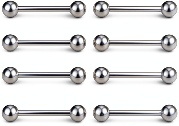 Ruifan 316L Stainless Steel Tongue Barbell Piercing Retainer