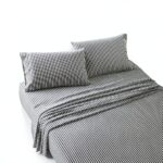 Marimekko Cotton Percale Sheet Set Ajo Black Queen Size-0