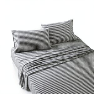 Marimekko Cotton Percale Sheet Set Ajo Black Queen Size-0