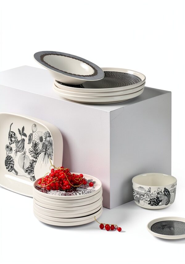 Marimekko Ceramic Dinner Plate Siirto City Dishwasher Safe-4