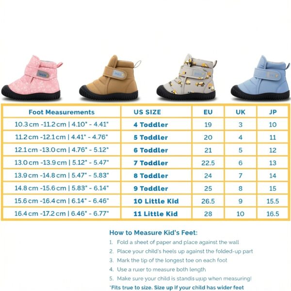 Twinklebelle Fleece Lined Winter Boots for Toddlers Water-1