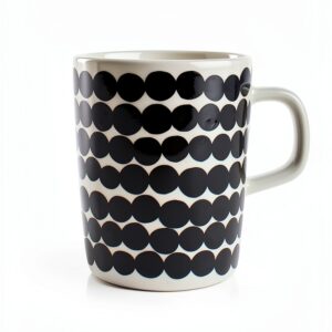 Marimekko Coffee Cup White Stoneware Microwave Safe Design-0