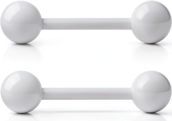 Ruifan 14G Acrylic Nipple Tongue Barbell Ring Retainer