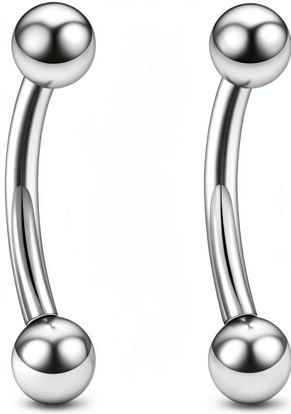 Ruifan Titanium Curved Barbell Eyebrow Tragus Piercing