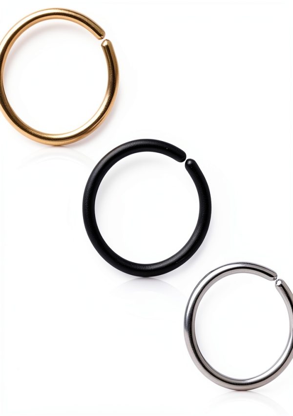 Ruifan 20G Stainless Steel Nose Hoop Ring Round Ends