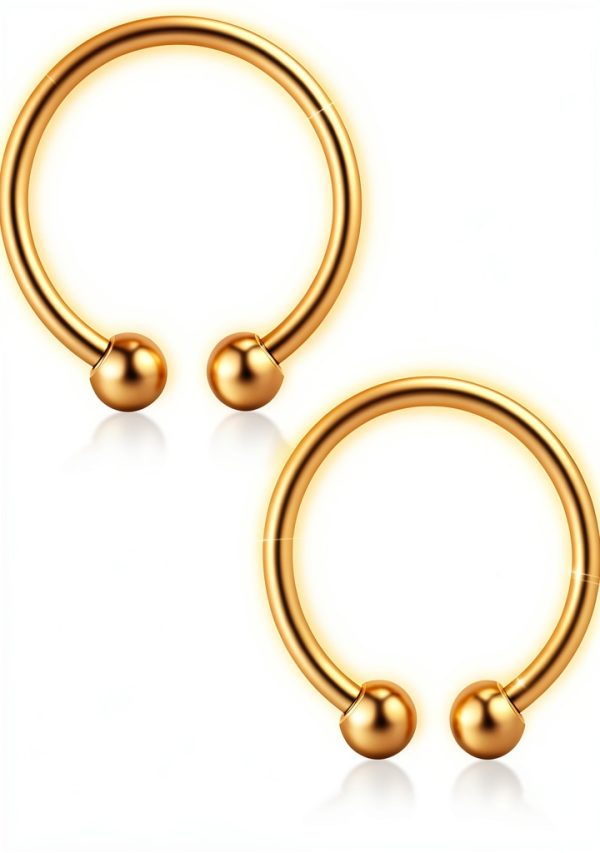 Ruifan 316L Steel Fake Septum Nose Hoop Ring Body Jewellery