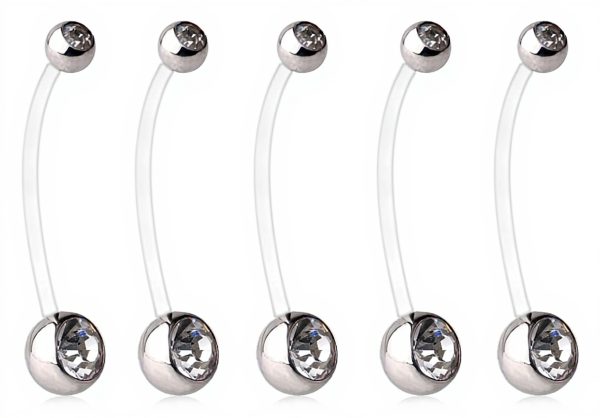 Ruifan Pregnancy Belly Button Rings Flexible Bioplast