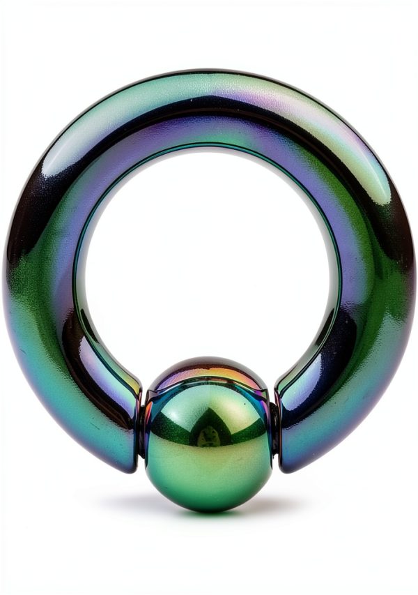Ruifan Rainbow Plated 316L Steel Captive Bead Ring CBR