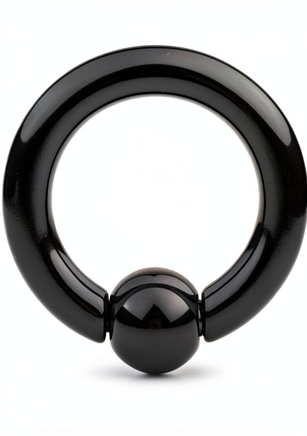 Ruifan Black Plated 316L Steel Captive Bead Ring CBR