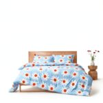 Marimekko Cotton Duvet Cover Set King Queen Blue Pink-0