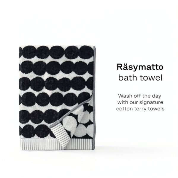 Marimekko Polka Dot Cotton Bath Towel Super Absorbent Soft-1
