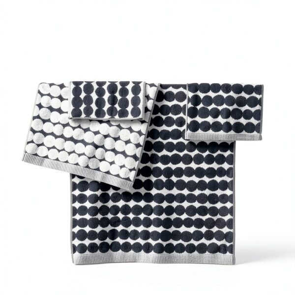 Marimekko Polka Dot Cotton Bath Towel Super Absorbent Soft-3