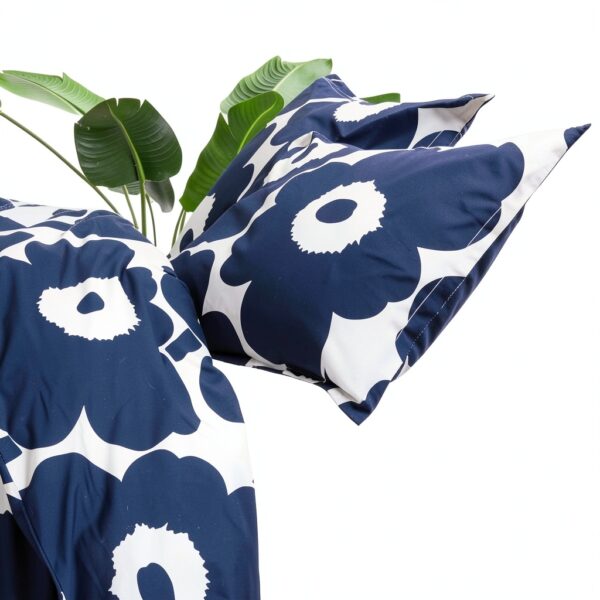 Indigo Cotton Duvet Cover Set Queen King Luxury-5