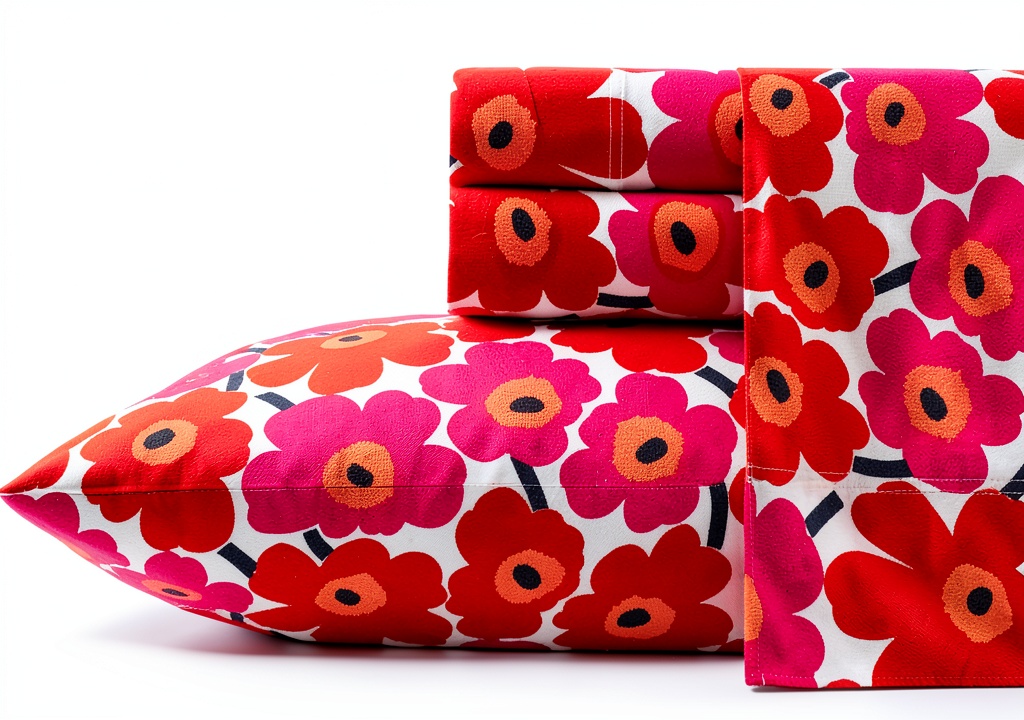 Marimekko King sheet set displayed on a neatly made bed