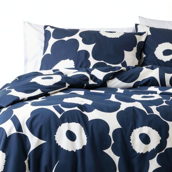 Indigo Cotton Duvet Cover Set Queen King Luxury-4