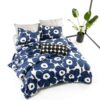 Indigo Cotton Duvet Cover Set Queen King Luxury-1