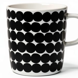 Marimekko Black Mug Large 400ml Glossy Design-0