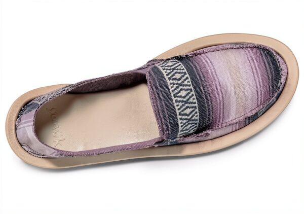 Sanuk Women's Donna Blanket Loafer Flat Lavender Grey Multi 9 UK-5
