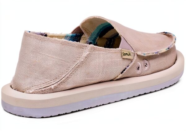 Sanuk Women Donna Hemp Loafer Flat Grey Vegan Slip On-2