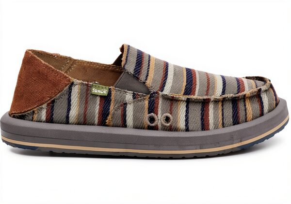 Sanuk Men's Donny BlanketSneaker Grey Multi Slip On Loafer-0