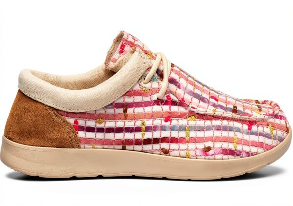 Sanuk Women's Shaka Lite 2 Watercolor Loafer Flat Pink Gold-1