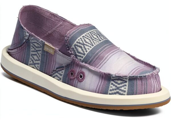 Sanuk Women's Donna Blanket Loafer Flat Lavender Grey Multi 9 UK-0