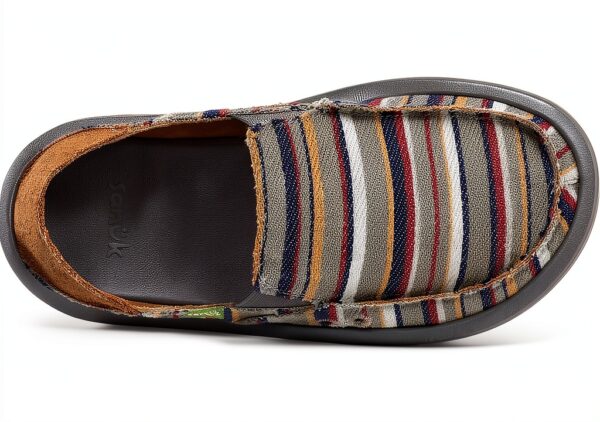 Sanuk Men's Donny BlanketSneaker Grey Multi Slip On Loafer-5
