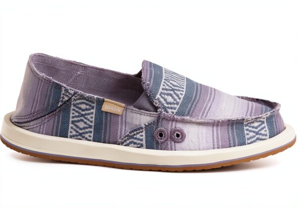Sanuk Women's Donna Blanket Loafer Flat Lavender Grey Multi 9 UK-1