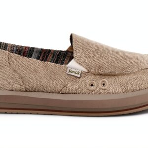 Sanuk Womens Hemp Loafers Slip On Shoes with Memory Foam Footbed-0
