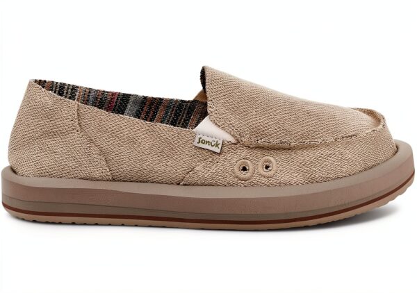 Sanuk Womens Hemp Loafers Slip On Shoes with Memory Foam Footbed-0