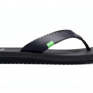 Sanuk Women's Yoga Mat Flip Flops, Ebony, 9 UK-0