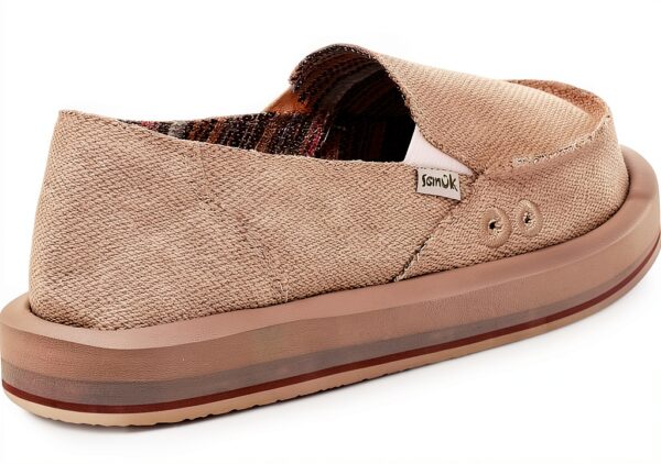 Sanuk Womens Hemp Loafers Slip On Shoes with Memory Foam Footbed-3