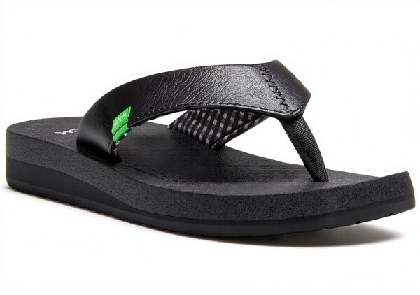 Sanuk Women's Yoga Mat Flip Flops, Ebony, 9 UK-1